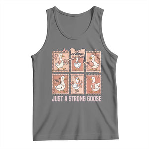Funny Endometrial Cancer Warrior Goose Tank Top Just A Strong Goose TS12 Black Heather Print Your Wear