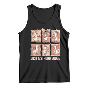 Funny Endometrial Cancer Warrior Goose Tank Top Just A Strong Goose TS12 Black Print Your Wear