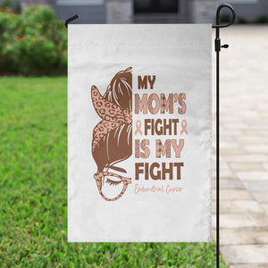 Endometrial Cancer Support Garden Flag My Moms Fight My Fight TS12 Print Your Wear