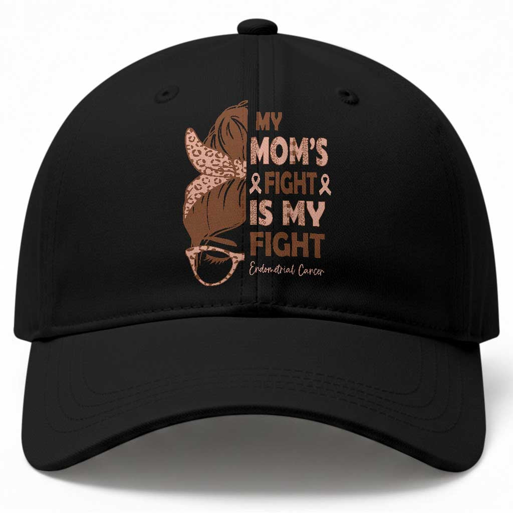 Endometrial Cancer Support Baseball Cap My Moms Fight My Fight TS12 Print Your Wear