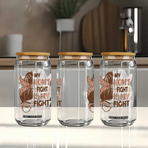 Endometrial Cancer Support Glass Can My Moms Fight My Fight TS12 Print Your Wear