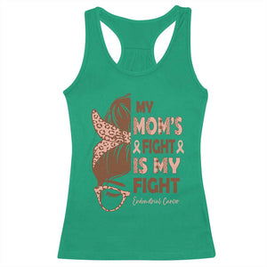 Endometrial Cancer Support Racerback Tank Top My Moms Fight My Fight TS12 Irish Green Print Your Wear