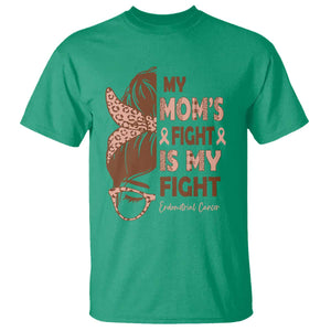 Endometrial Cancer Support T Shirt My Moms Fight My Fight TS12 Irish Green Print Your Wear