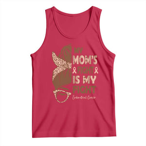 Endometrial Cancer Support Tank Top My Moms Fight My Fight TS12 Red Print Your Wear