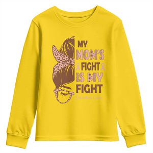 Endometrial Cancer Support Youth Sweatshirt My Moms Fight My Fight TS12 Daisy Print Your Wear
