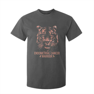 Endometrial Cancer Warrior Tiger T Shirt For Kid Strength Courage Hope TS12 Dark Heather Print Your Wear