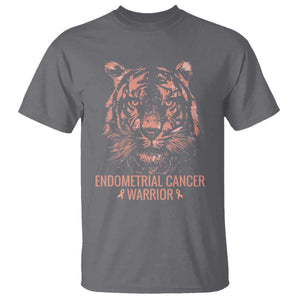 Endometrial Cancer Warrior Tiger T Shirt Strength Courage Hope TS12 Charcoal Print Your Wear