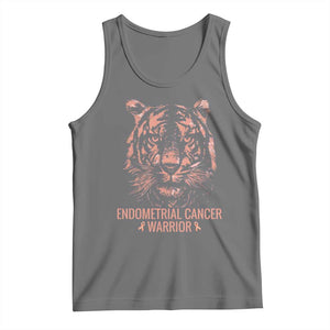 Endometrial Cancer Warrior Tiger Tank Top Strength Courage Hope TS12 Black Heather Print Your Wear