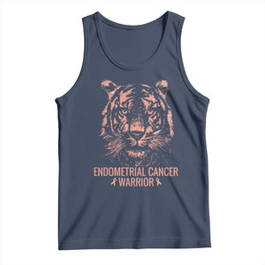 Endometrial Cancer Warrior Tiger Tank Top Strength Courage Hope TS12 Navy Print Your Wear