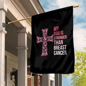 My God Is Stronger Than Breast Cancer Survivor Hope Gift Garden Flag TS12 Print Your Wear