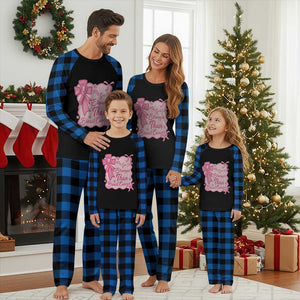 My God Is Stronger Than Breast Cancer Plaid Pajama Set Christian Support Gift TS12 Blue Plaid Print Your Wear