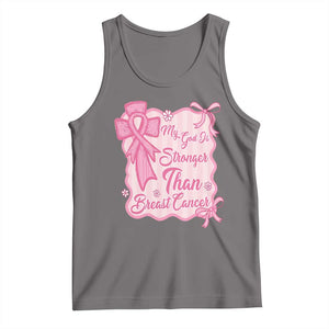 My God Is Stronger Than Breast Cancer Tank Top Christian Support Gift TS12 Deep Heather Print Your Wear