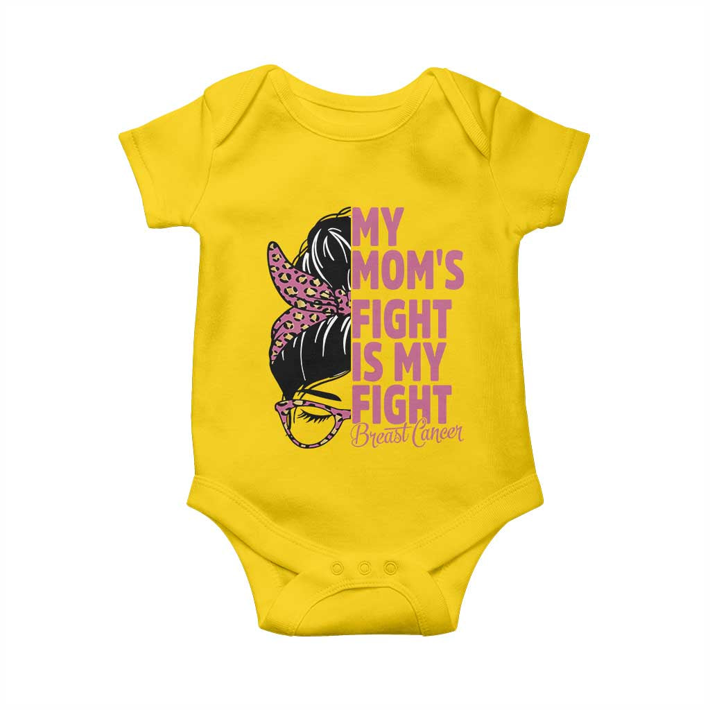 Breast Cancer Support Baby Onesie My Moms Fight My Fight TS12 Daisy Print Your Wear
