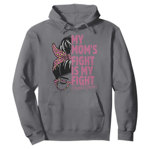 Breast Cancer Support Hoodie My Moms Fight My Fight TS12 Charcoal Print Your Wear