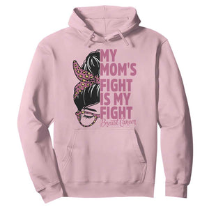Breast Cancer Support Hoodie My Moms Fight My Fight TS12 Light Pink Print Your Wear