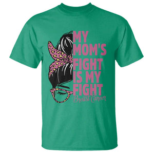 Breast Cancer Support T Shirt My Moms Fight My Fight TS12 Irish Green Print Your Wear