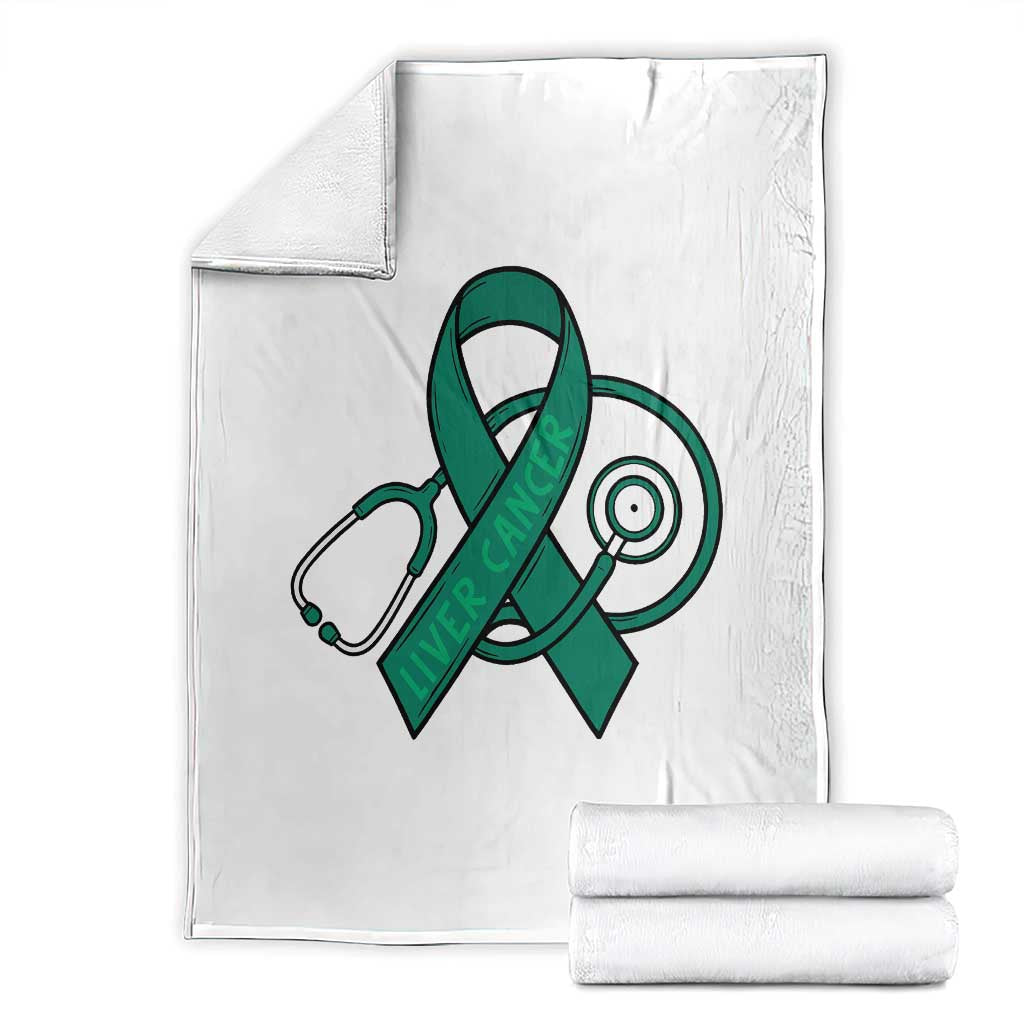 Liver Cancer Strong Nurse Warrior Throw Blanket Stethoscope Healthcare Support Gift TS12 White Print Your Wear