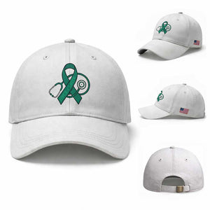 Liver Cancer Strong Nurse Warrior Baseball Cap Stethoscope Healthcare Support Gift TS12 Baseball Cap Universal Fit White Print Your Wear