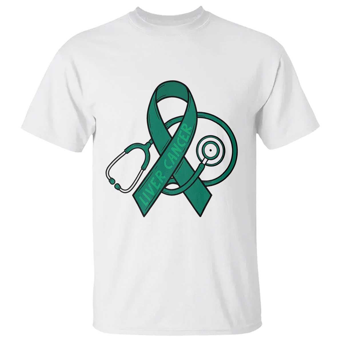 Liver Cancer Strong Nurse Warrior T Shirt Stethoscope Healthcare Support Gift TS12 White Print Your Wear