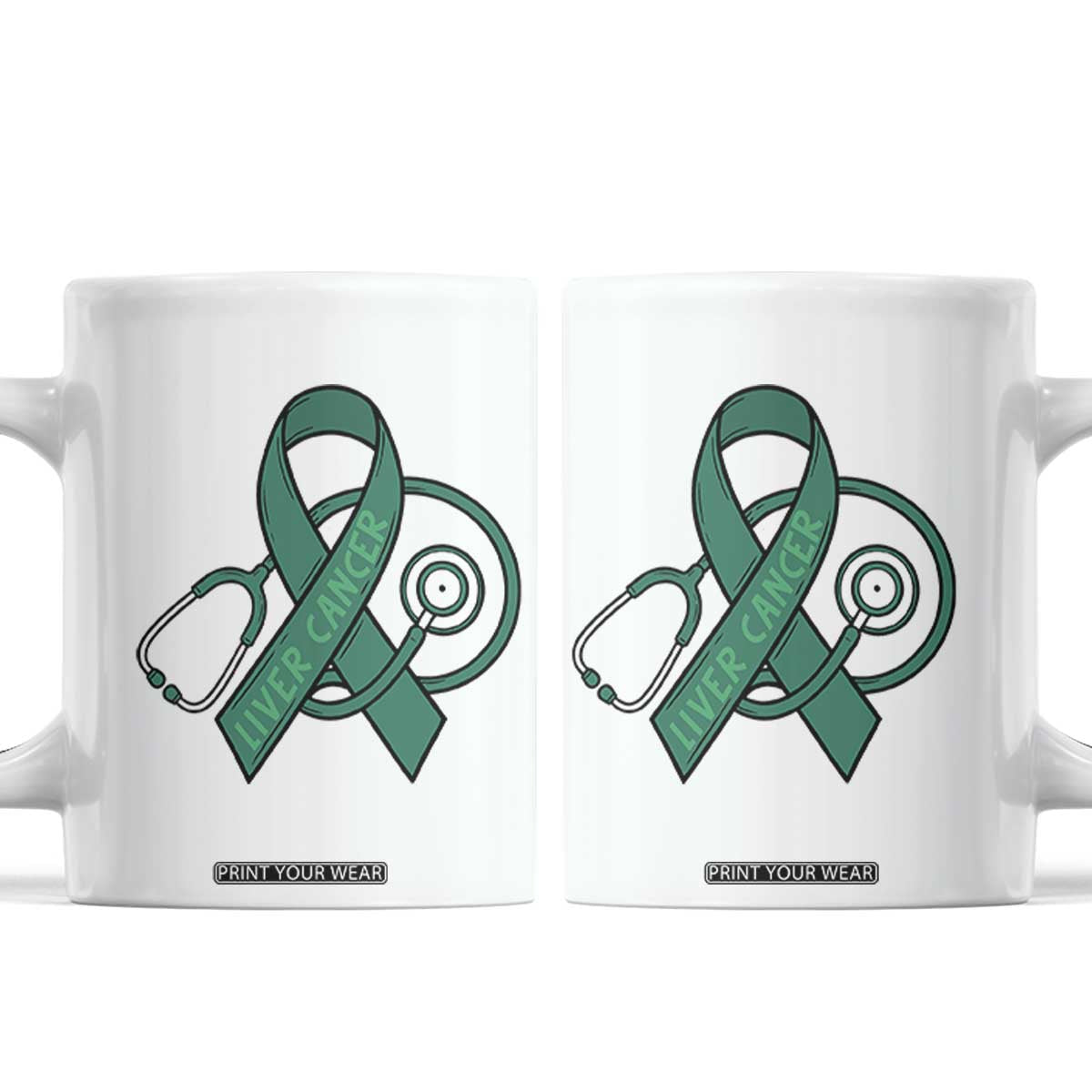 Liver Cancer Strong Nurse Warrior Coffee Mug Stethoscope Healthcare Support Gift TS12 White Print Your Wear