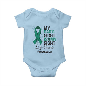 Liver Cancer Support Warrior Gift Baby Onesie My Dad Fight My Fight TS12 Light Blue Print Your Wear