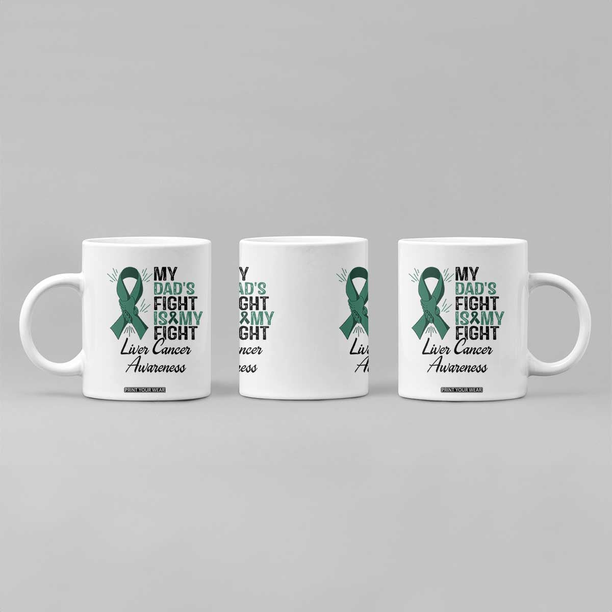 Liver Cancer Support Warrior Gift Coffee Mug My Dad Fight My Fight TS12 Print Your Wear