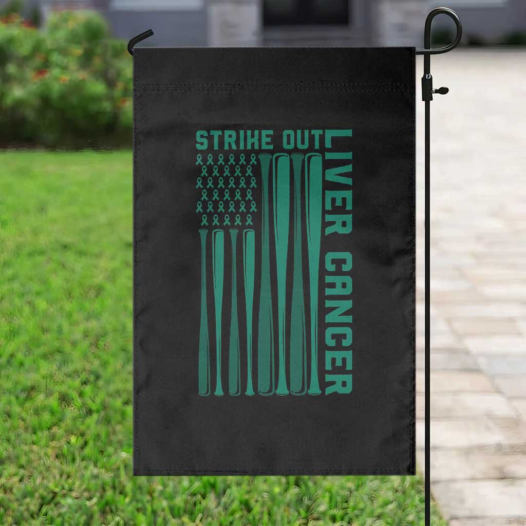 Strike Out Liver Cancer Baseball Garden Flag American Flag Support Gift TS12 Print Your Wear