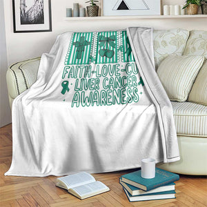 Faith Love And Cure Liver Cancer Awareness Throw Blanket Hope Survivor Support TS12 Print Your Wear