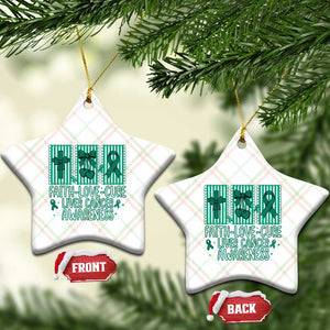 Faith Love And Cure Liver Cancer Awareness Ceramic Ornament Hope Survivor Support TS12 Print Your Wear
