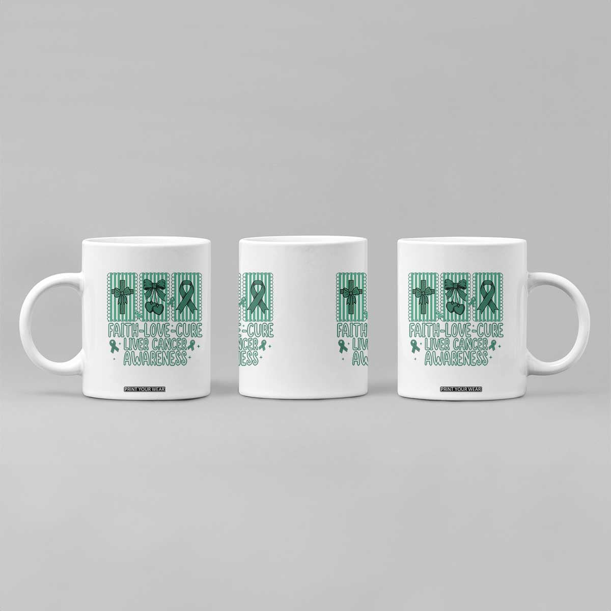Faith Love And Cure Liver Cancer Awareness Coffee Mug Hope Survivor Support TS12 Print Your Wear