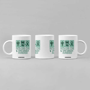 Faith Love And Cure Liver Cancer Awareness Coffee Mug Hope Survivor Support TS12 Print Your Wear