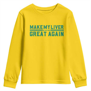 Make My Liver Great Again Youth Sweatshirt Liver Cancer Support Gift TS12 Daisy Print Your Wear