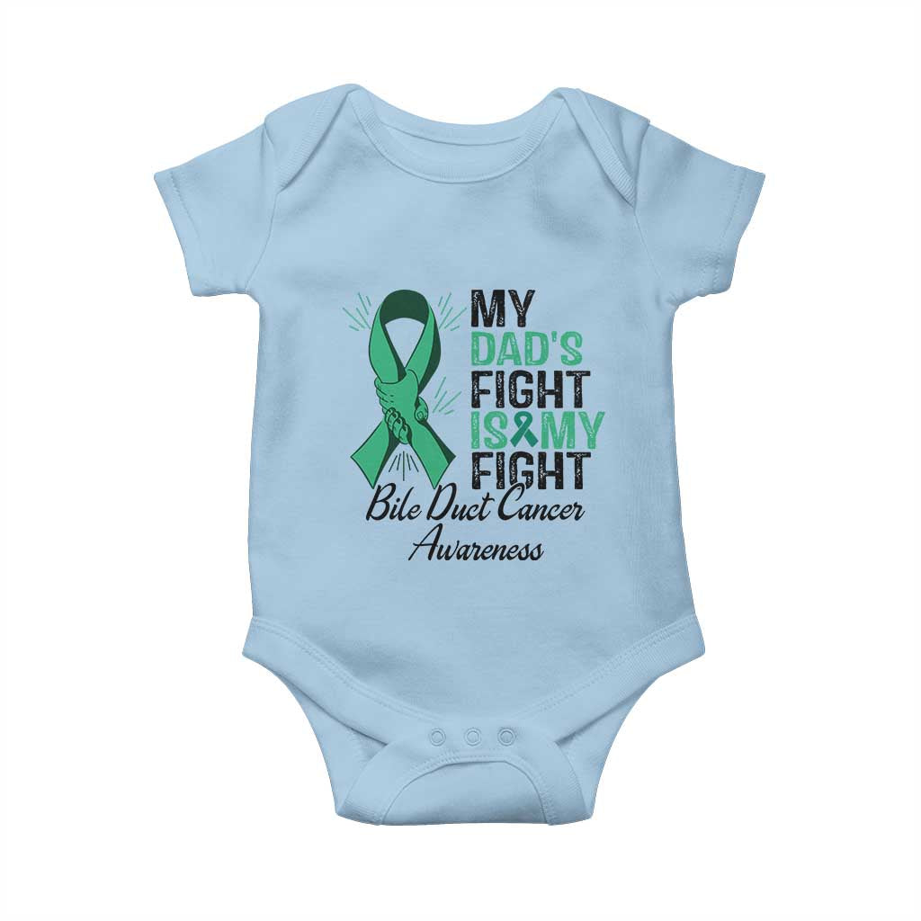 Cholangiocarcinoma Support Warrior Gift Baby Onesie My Dad Fight My Fight TS12 Light Blue Print Your Wear