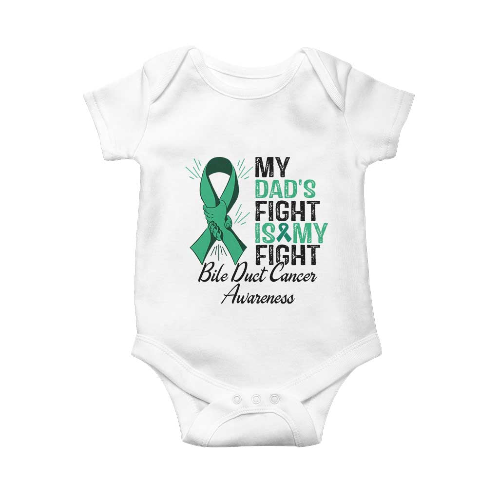 Cholangiocarcinoma Support Warrior Gift Baby Onesie My Dad Fight My Fight TS12 White Print Your Wear
