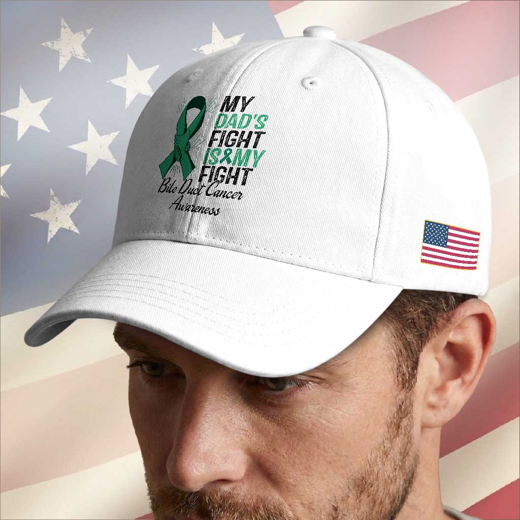 Cholangiocarcinoma Support Warrior Gift Baseball Cap My Dad Fight My Fight TS12 Print Your Wear