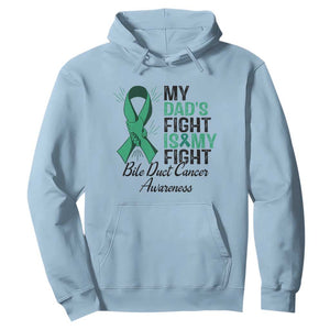 Cholangiocarcinoma Support Warrior Gift Hoodie My Dad Fight My Fight TS12 Light Blue Print Your Wear