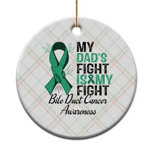 Cholangiocarcinoma Support Warrior Gift Ceramic Ornament My Dad Fight My Fight TS12 1pc Christmas Plaid Print Your Wear