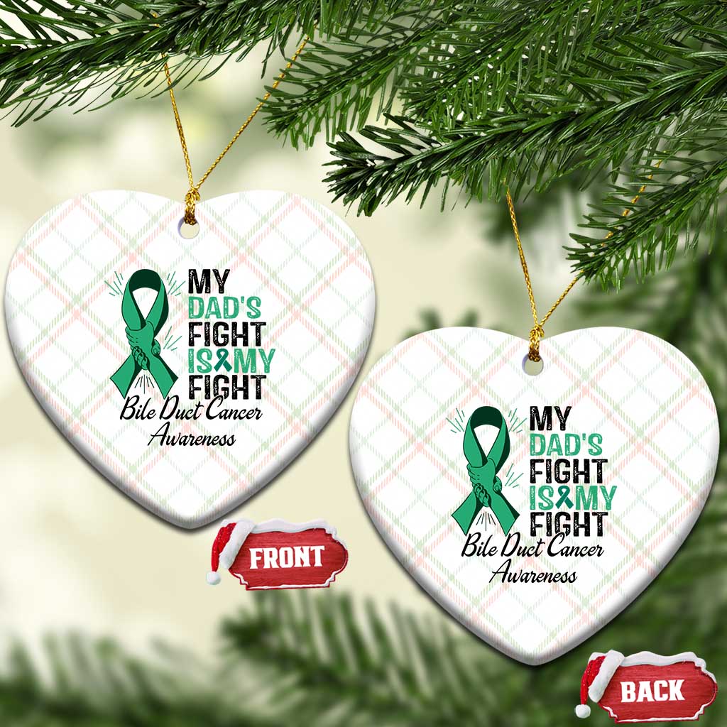 Cholangiocarcinoma Support Warrior Gift Ceramic Ornament My Dad Fight My Fight TS12 Print Your Wear