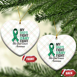 Cholangiocarcinoma Support Warrior Gift Ceramic Ornament My Dad Fight My Fight TS12 Print Your Wear