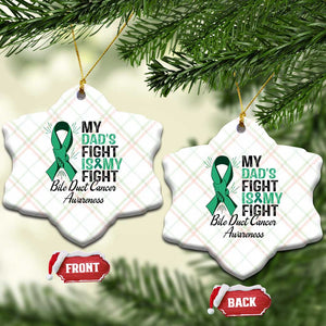 Cholangiocarcinoma Support Warrior Gift Ceramic Ornament My Dad Fight My Fight TS12 Print Your Wear