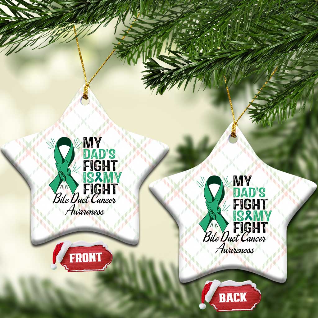 Cholangiocarcinoma Support Warrior Gift Ceramic Ornament My Dad Fight My Fight TS12 Print Your Wear