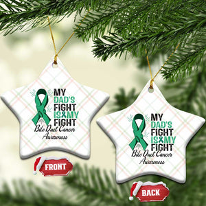 Cholangiocarcinoma Support Warrior Gift Ceramic Ornament My Dad Fight My Fight TS12 Print Your Wear