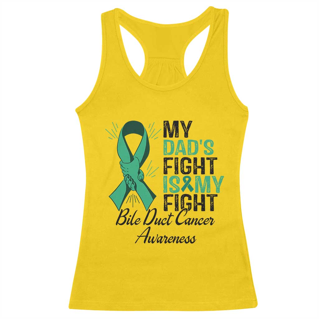 Cholangiocarcinoma Support Warrior Gift Racerback Tank Top My Dad Fight My Fight TS12 Daisy Print Your Wear