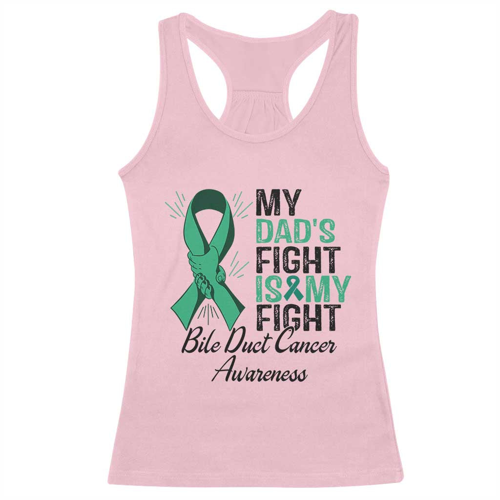 Cholangiocarcinoma Support Warrior Gift Racerback Tank Top My Dad Fight My Fight TS12 Light Pink Print Your Wear