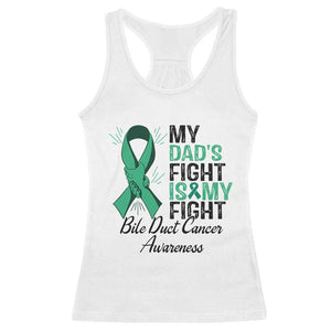 Cholangiocarcinoma Support Warrior Gift Racerback Tank Top My Dad Fight My Fight TS12 White Print Your Wear
