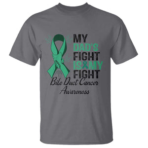 Cholangiocarcinoma Support Warrior Gift T Shirt My Dad Fight My Fight TS12 Charcoal Print Your Wear
