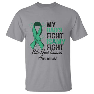 Cholangiocarcinoma Support Warrior Gift T Shirt My Dad Fight My Fight TS12 Sport Gray Print Your Wear