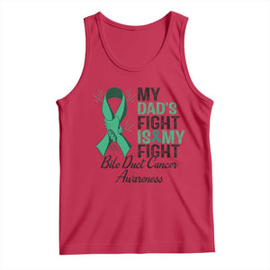Cholangiocarcinoma Support Warrior Gift Tank Top My Dad Fight My Fight TS12 Red Print Your Wear