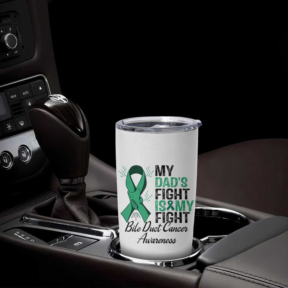 Cholangiocarcinoma Support Warrior Gift Tumbler Cup My Dad Fight My Fight TS12 Print Your Wear