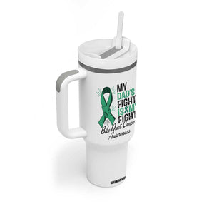 Cholangiocarcinoma Support Warrior Gift Tumbler With Handle My Dad Fight My Fight TS12 Print Your Wear